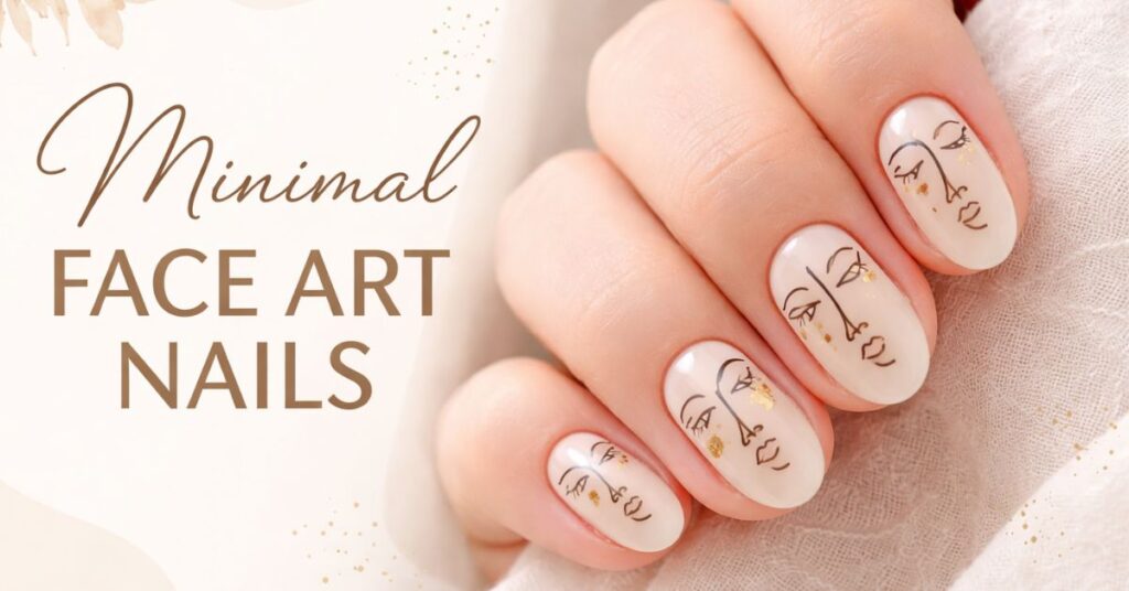 Minimal Face Art Nails