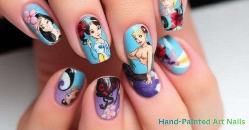 Hand-Painted Art Nails