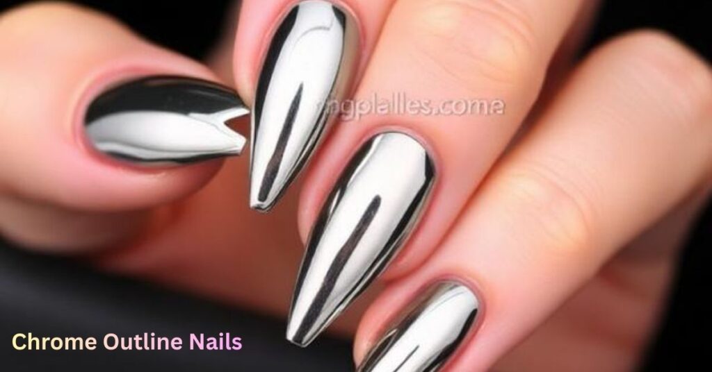 Chrome Outline Nails