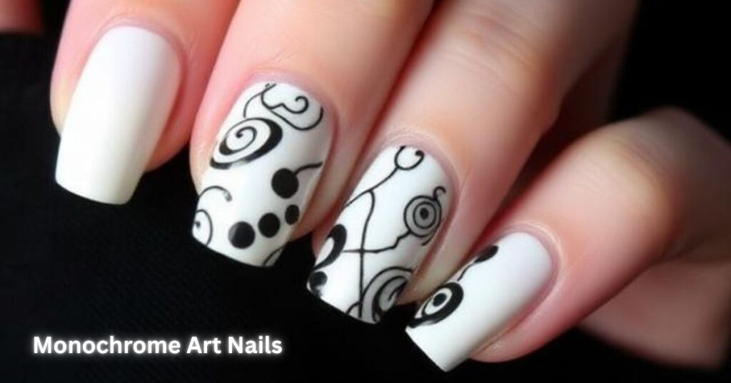 Monochrome Art Nails