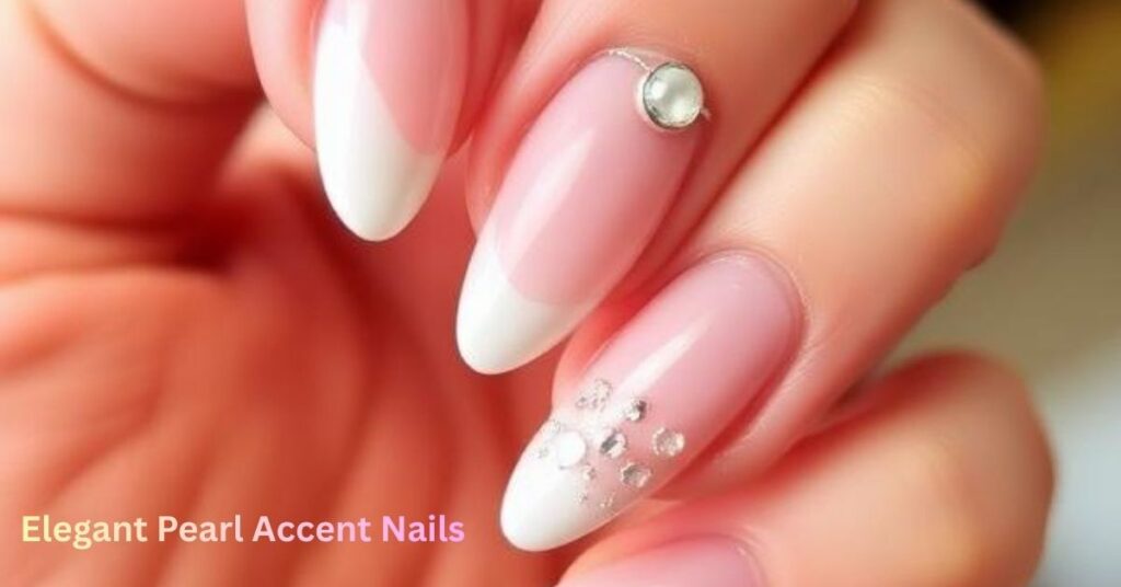 Elegant Pearl Accent Nails