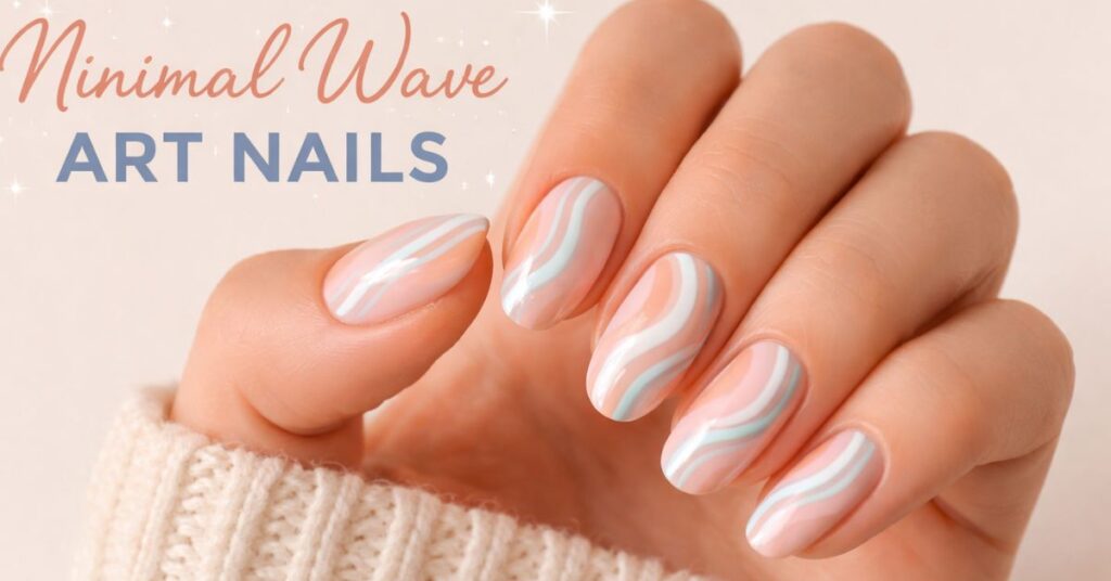 Minimal Wave Art Nails