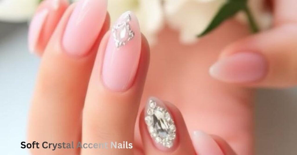 Soft Crystal Accent Nails