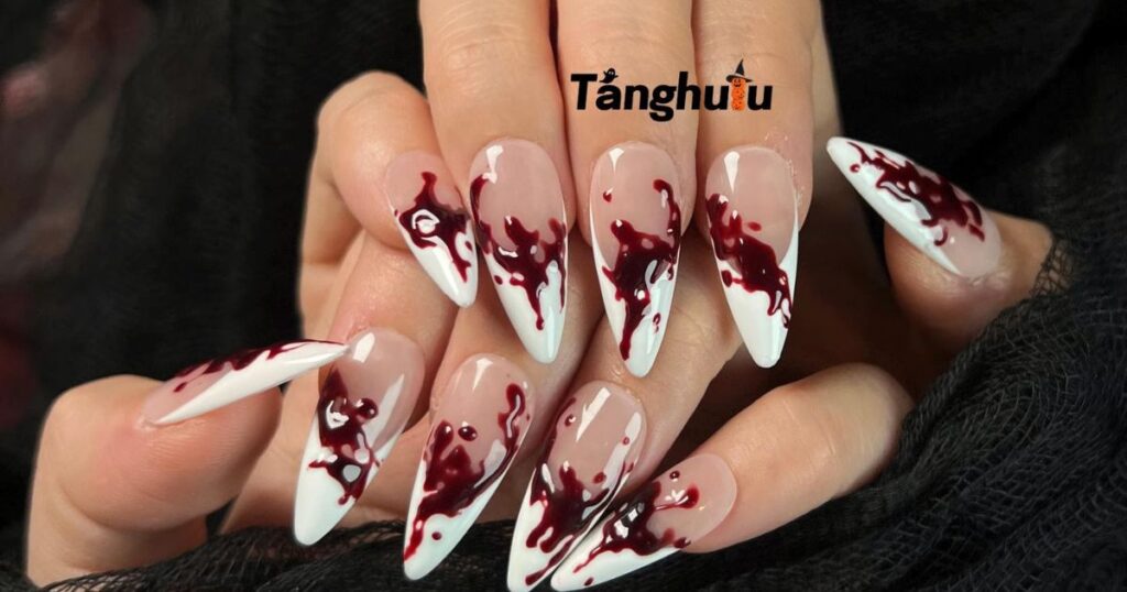 Blood Splatter Nails
