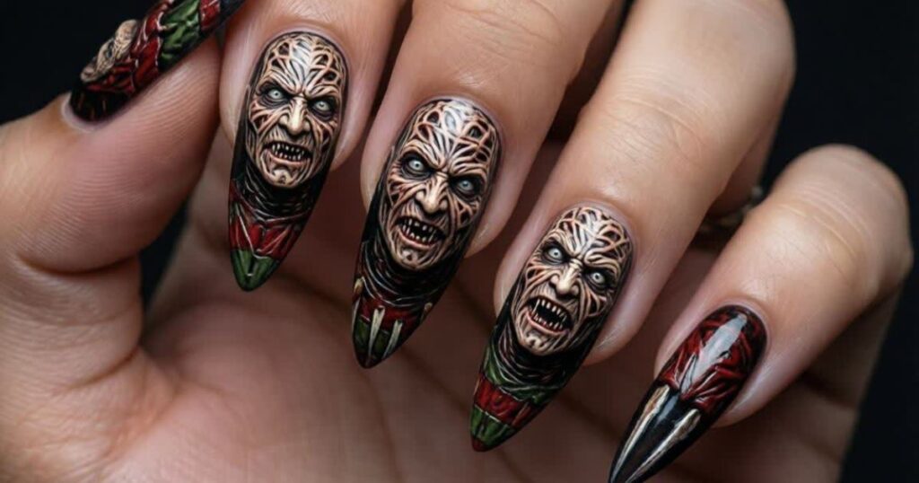 Freddy Krueger Nails: A Creepy Nail Trend for Horror Enthusiasts