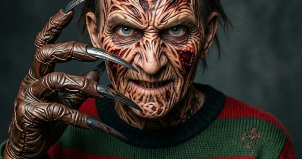 Freddy Krueger Nails: Embrace the Bold Look of Extra Long Nails with Burn Scars and Sweater Stripes