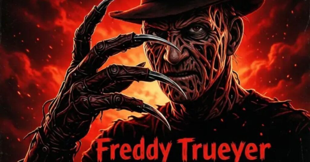 Freddy Krueger Nails: Unleash Your Dark Side with a Red and Black Silhouette Design