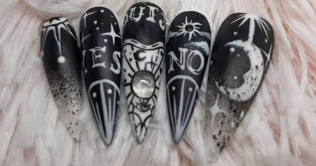 Ouija Board Inspired Nails