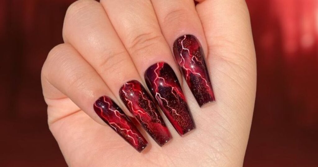 Red Chrome Nails