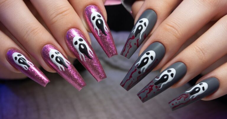 Ghostface Nails That Are Spooky, Stylish, and Perfect for Halloween