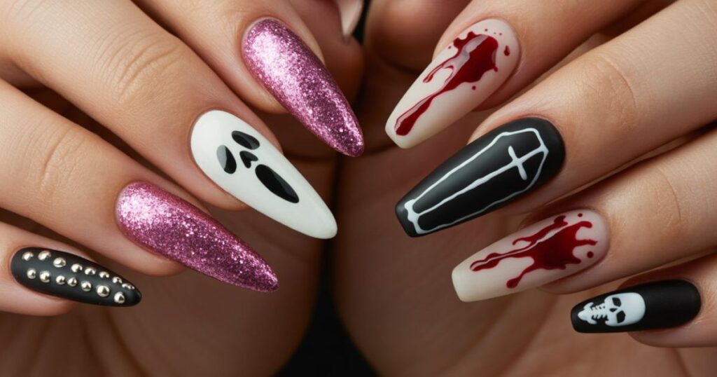 Spine-Chilling Ghostface Nail Ideas to Inspire Your Halloween Look