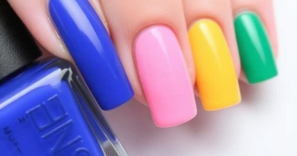 Test Colors on a Sample Nail