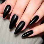 Black Nails With Black Tips To Make You Feel Divine