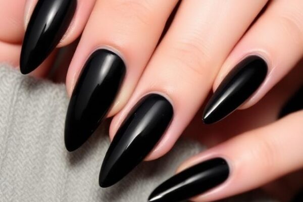 Black Nails With Black Tips To Make You Feel Divine