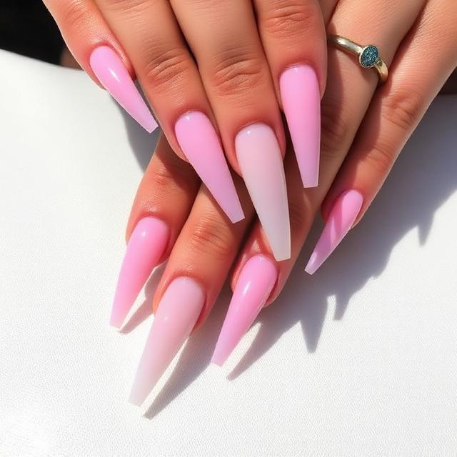 Long Stiletto Summer Nails