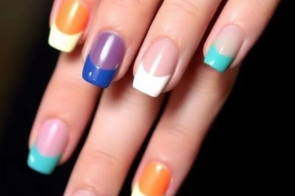 Colorful French Tip Nails That Add a Fun Twist to Elegance