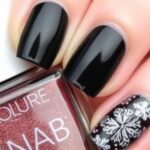 Dark Winter Nails With A Dash of Festive Spirit