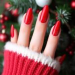 Christmas Nails Red and White to Awake your Inner Santa