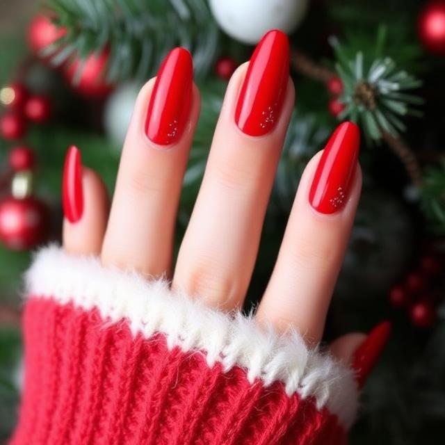 Christmas Nails Red and White to Awake your Inner Santa